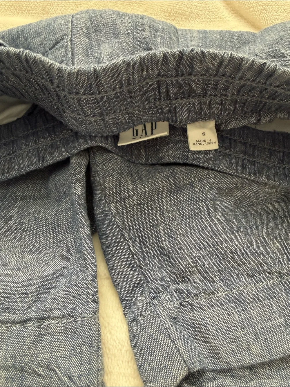 GAP Boys Blue Chambray Drawstring Shorts